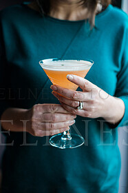 Woman Holding Martini