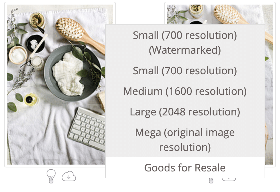 Quick Access Photo Image Size Download