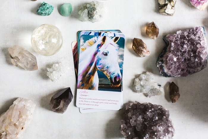 oracle and tarot stock photos