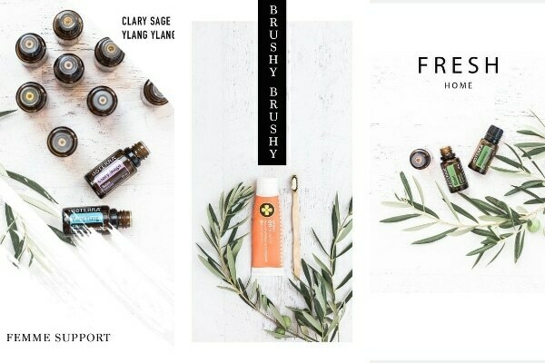 Olive Branch Instagram Story Templates with doTERRA essential oils