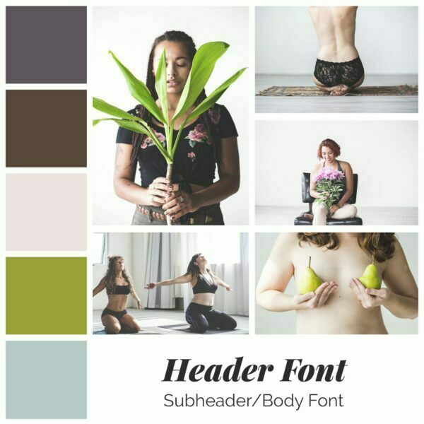 body positive female women's health and wellness branding kit by Wellness Stock Shop