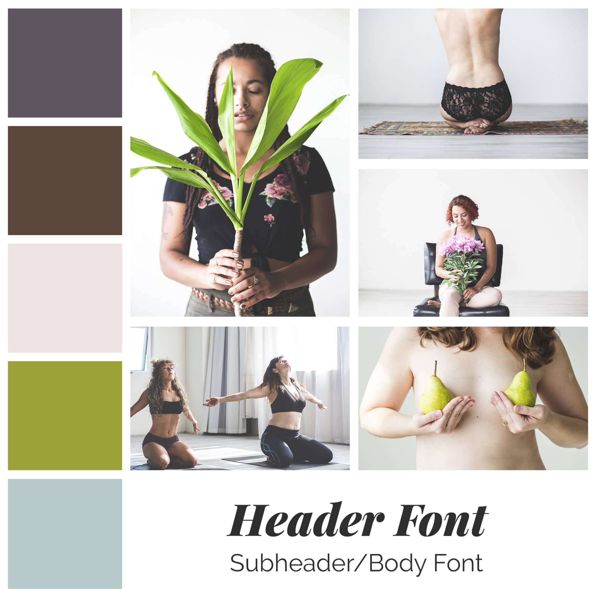 body positive female women's health and wellness branding kit by Wellness Stock Shop