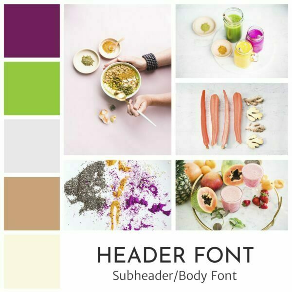 health coach smoothie brand board kit by Wellness Stock Shop