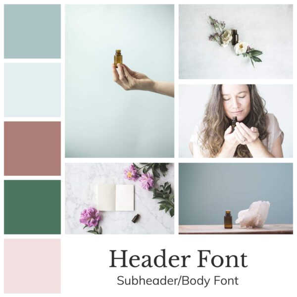 essential oil wellness brand board kit by Wellness Stock Shop