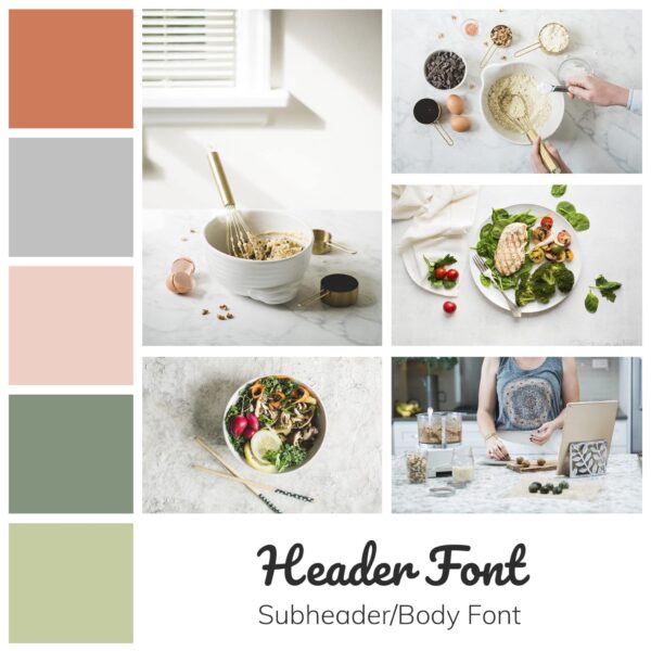 paleo health coach brand board kit by Wellness Stock Shop