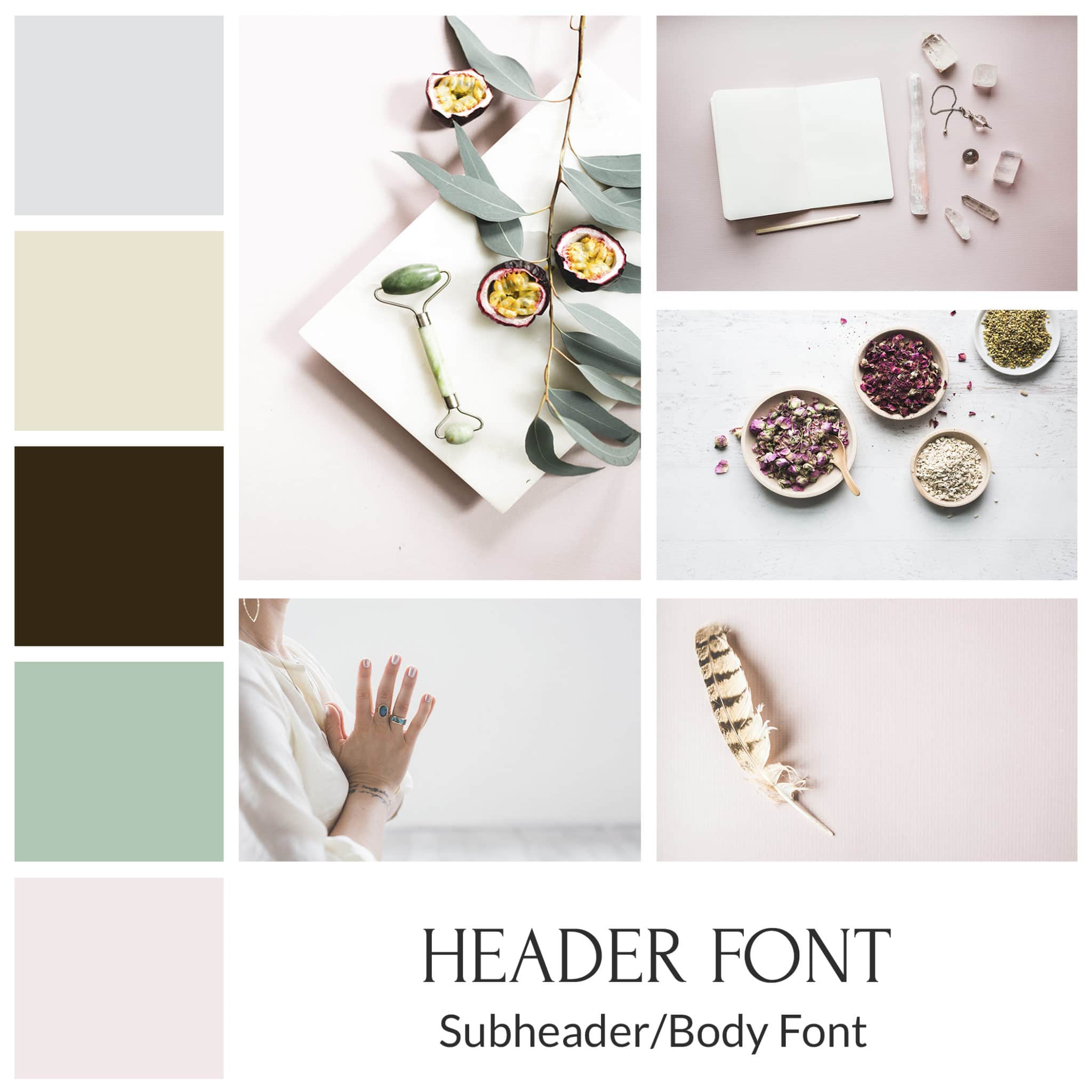 spiritual life coach crystal ritual brand board kit by wellnessstockshop.com