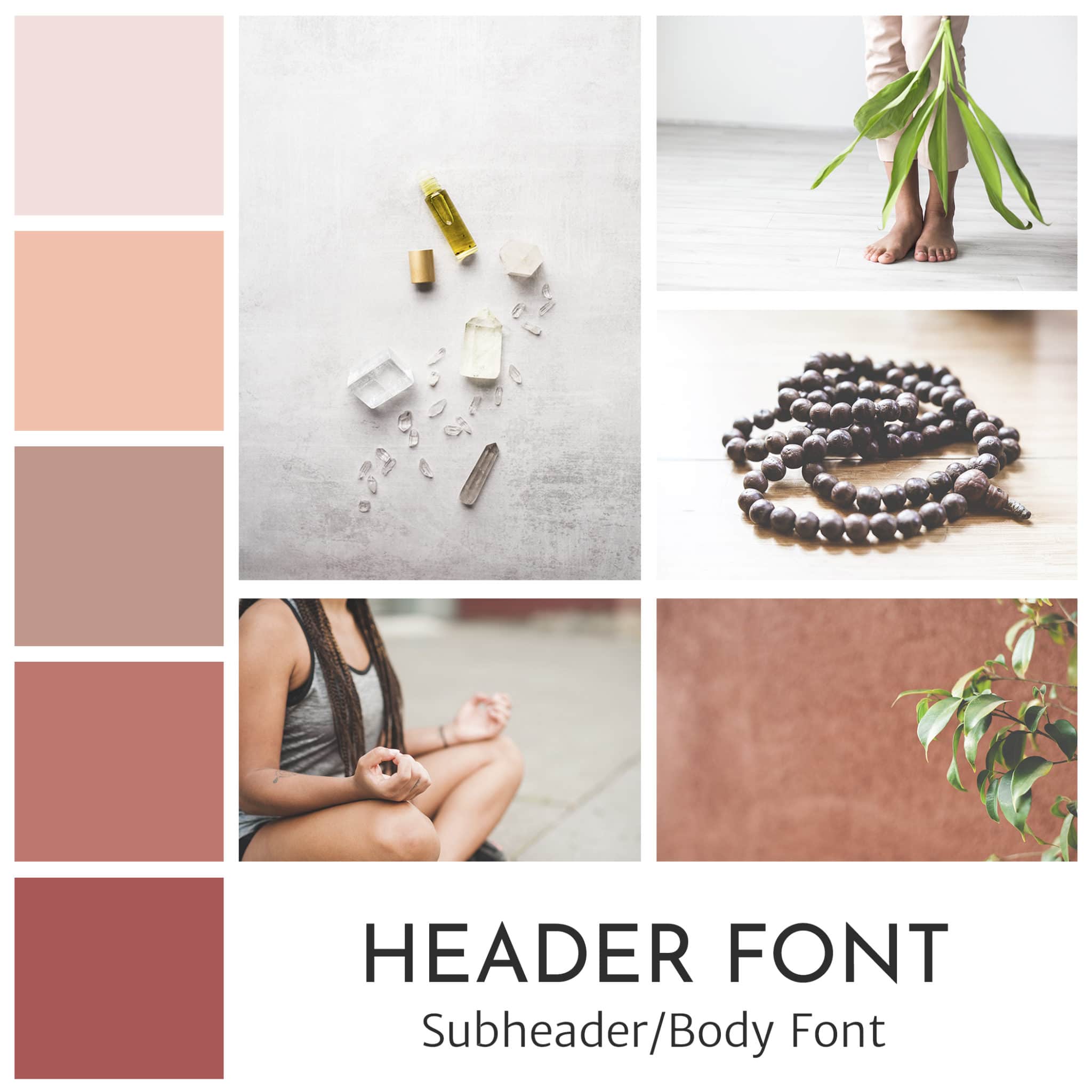 spiritual life coach mindfulness brand board kit by Wellness Stock Shop