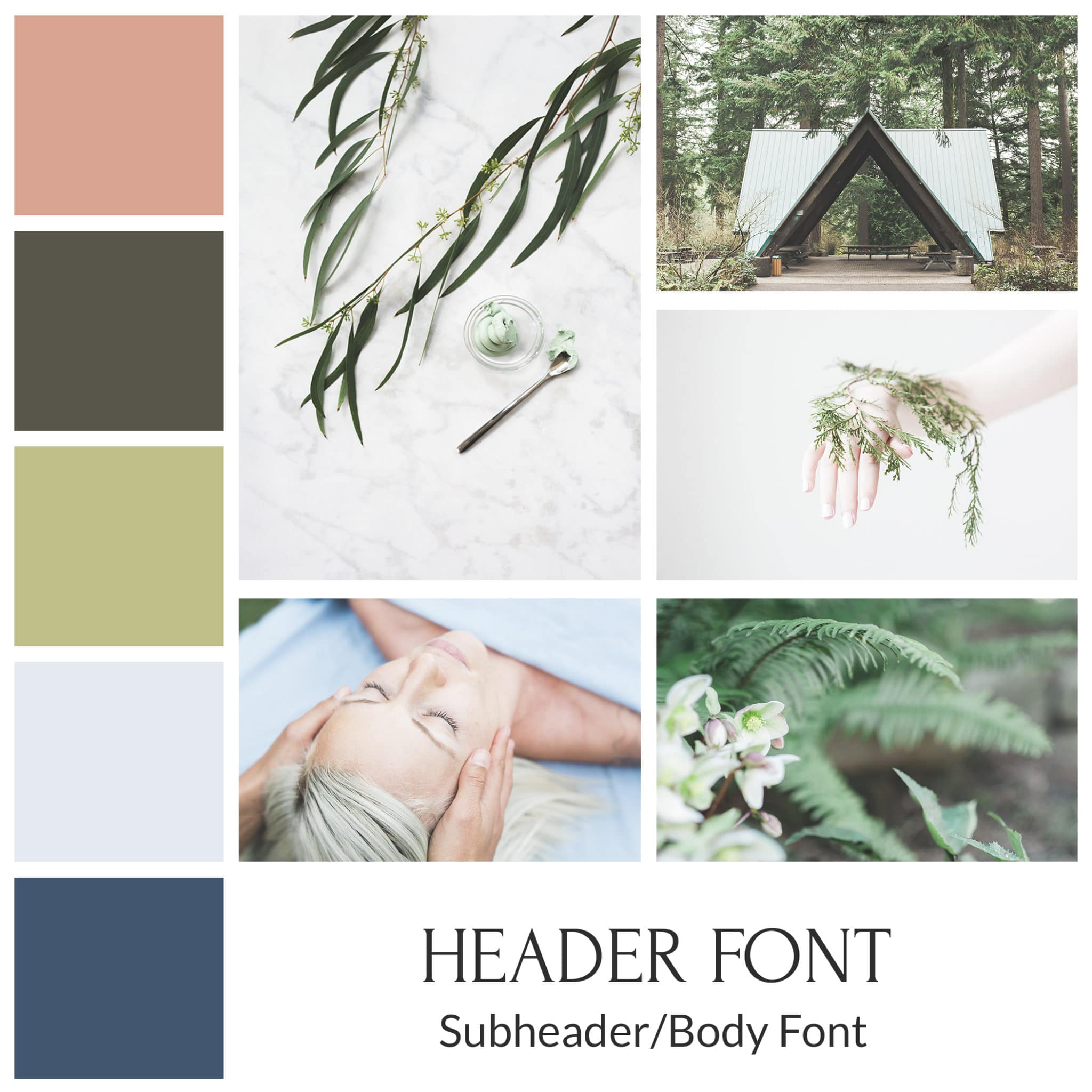 green beauty spa and skin branding kit by Wellness Stock Shop