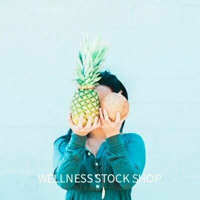 girl with fruit tropical pineapple and coconut stock photo image